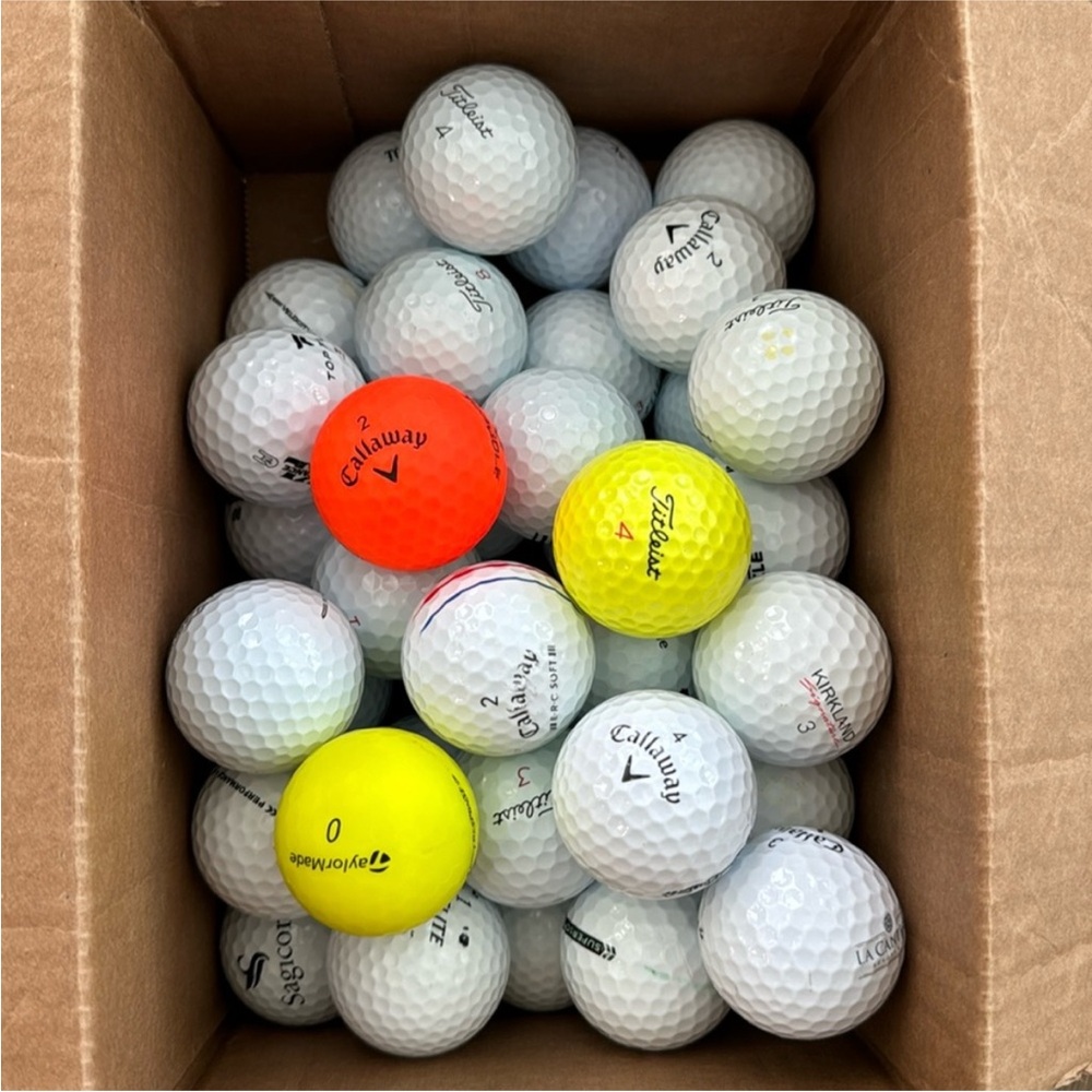 40 Assorted Golf Balls 4lbs of Used Golf Balls Callaway TaylorMade Titleist Nike